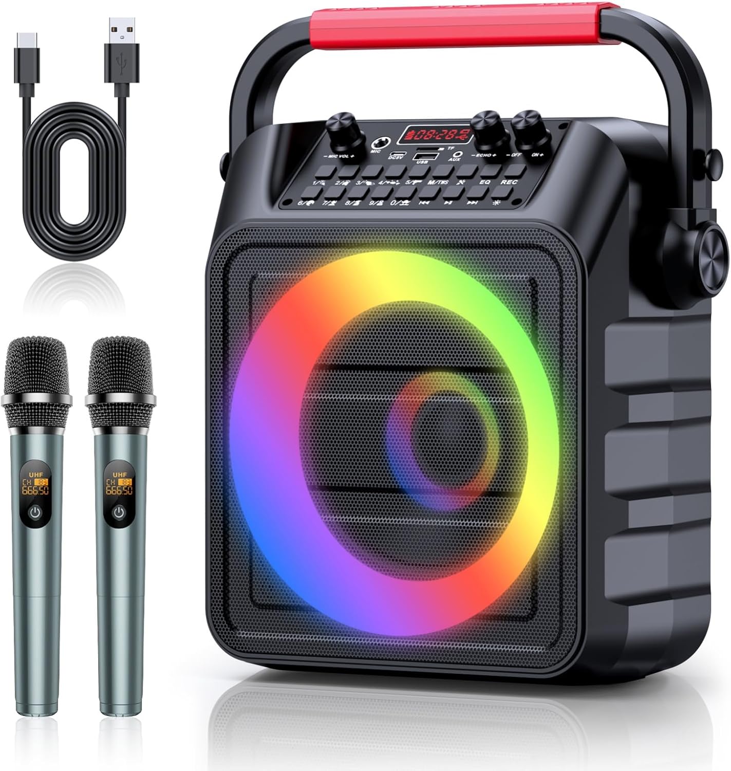 Wireless Dual-Mic Karaoke Speaker - Party Ready!