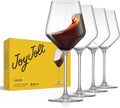 JoyJolt Layla Italian Red Wine Glasses Set of 4 - Elegant Crystal