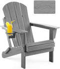 Folding Adirondack Chair Wood Texture - Weather Resistant Patio Seat
