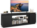 Modern 70 TV Stand with Storage & Anti-Tipping Kits