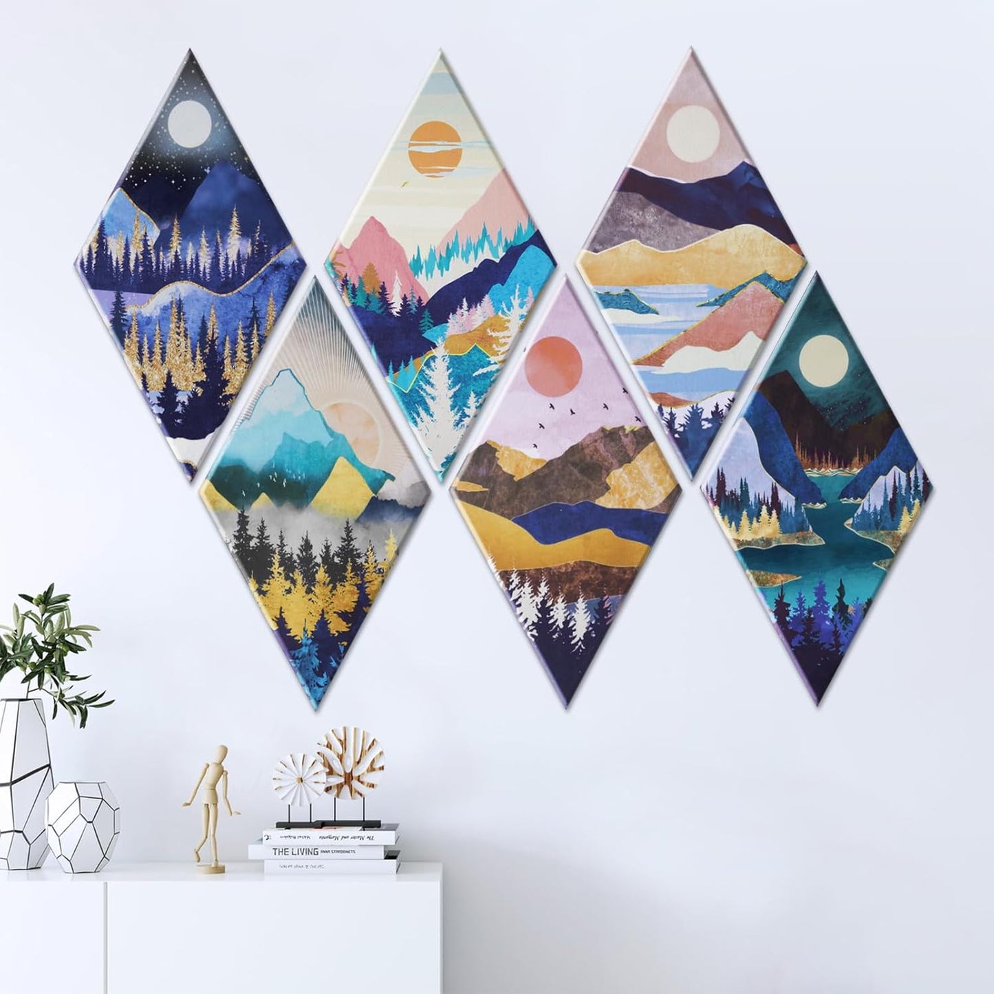 Tutmyrea 6 Pack Art Acoustic Panels for Soundproofing Walls
