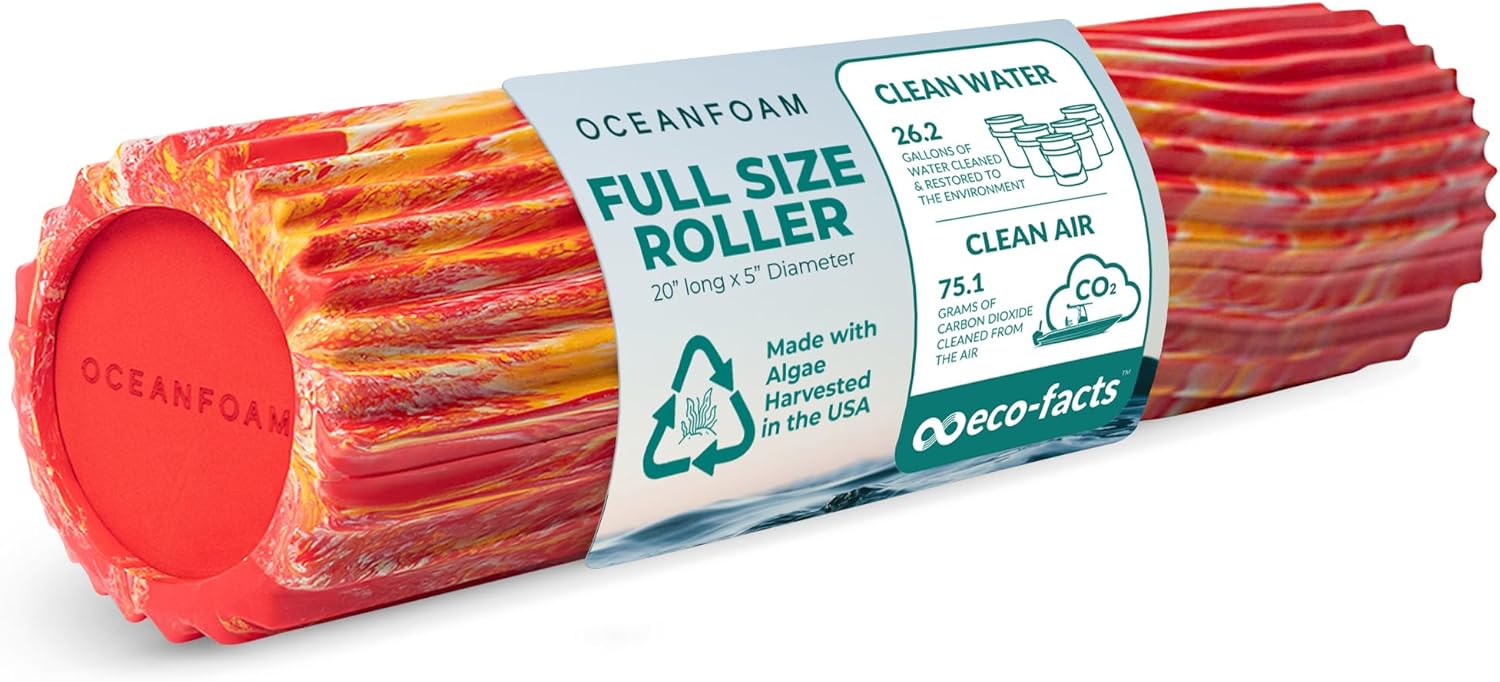 Oceanfoam Tidal Roller - Ergonomic Muscle Massage Foam Roller