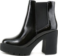 Soda EDITOR Women Lug Sole High Heel Chelsea Ankle Boot (Style GR2P)