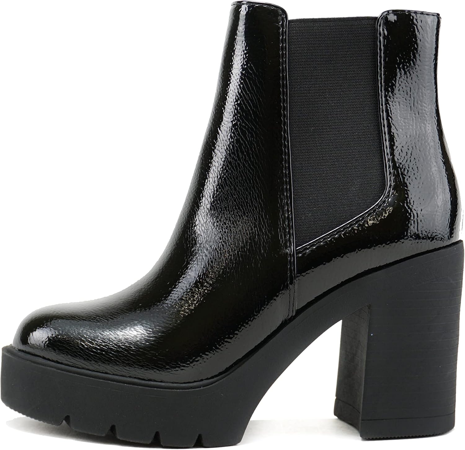 Soda Women Lug Sole High Heel Chelsea Fashion Ankle Boot Review
