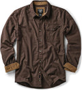 CQR Men's 100% Cotton Flannel Shirt for Outdoor Comfort