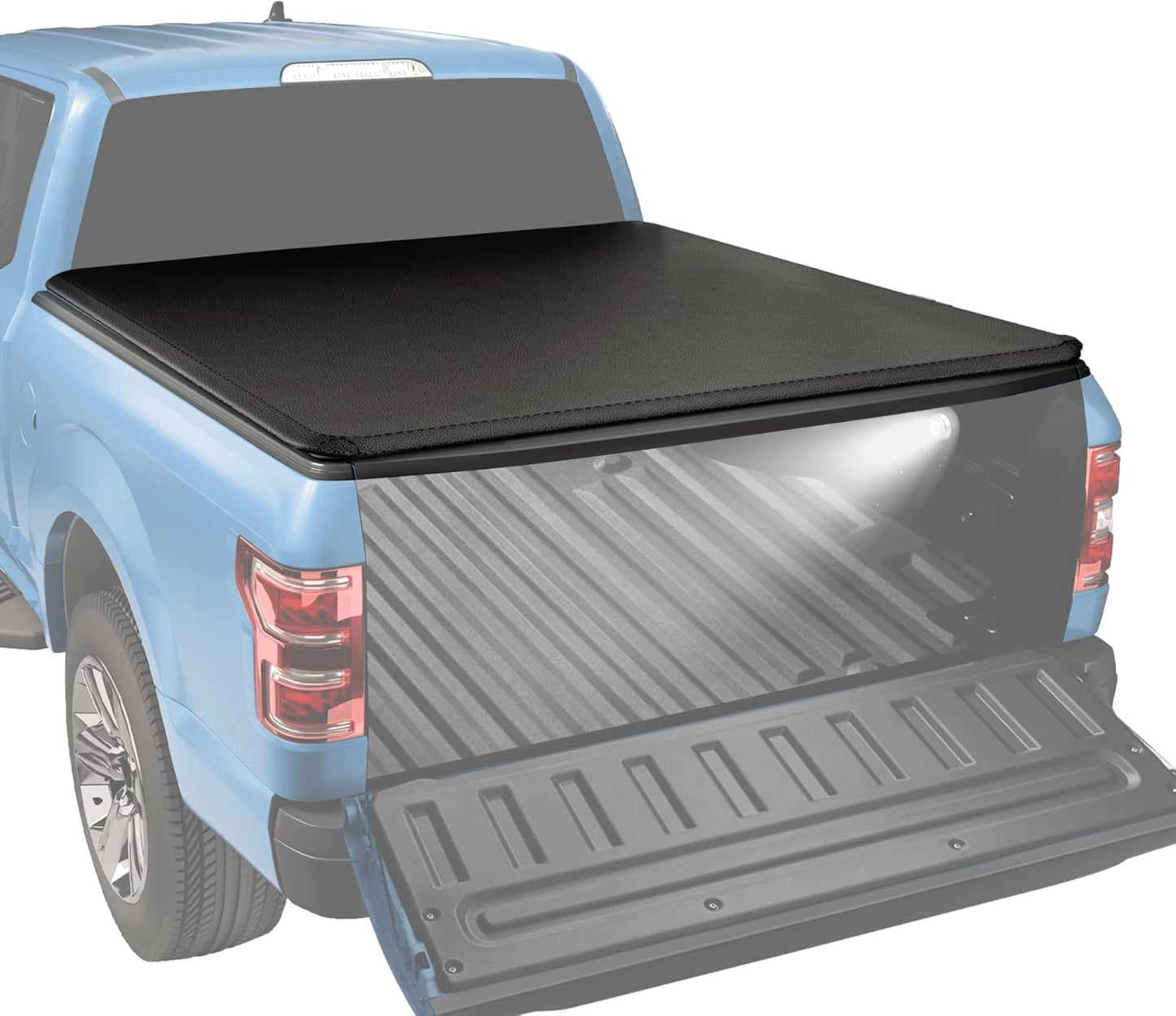 CARMOCAR Soft Roll-Up Truck Bed Tonneau Cover for Ford F-150