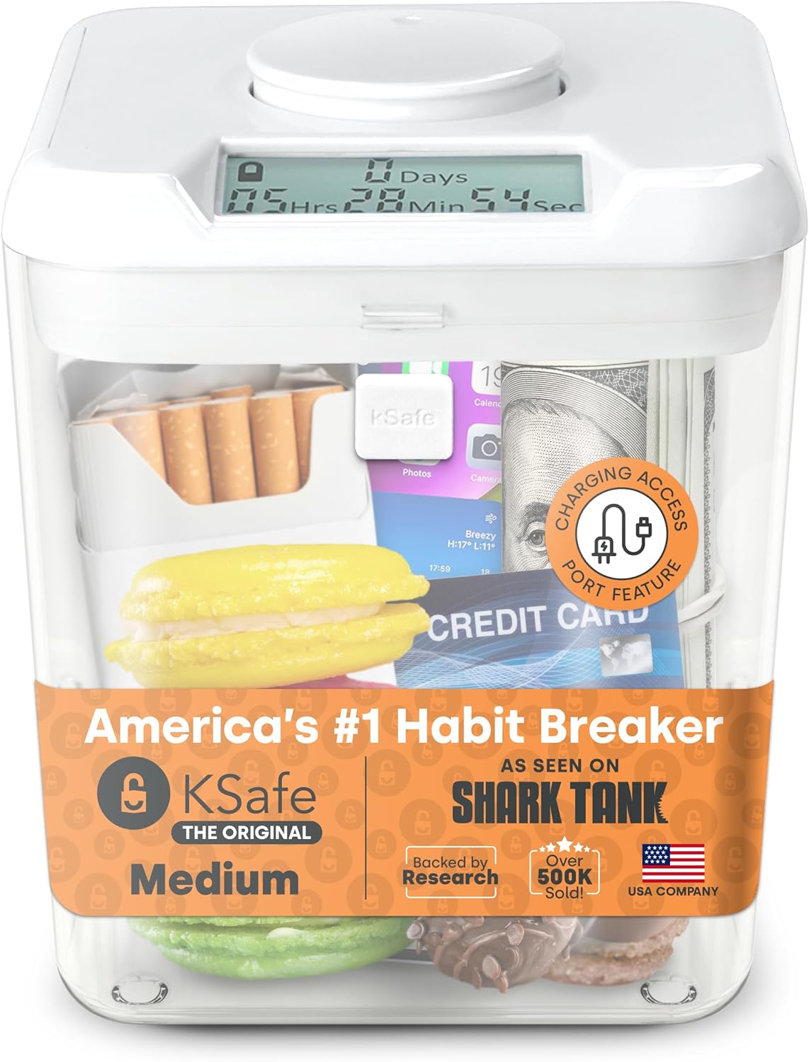 kSafe Time Locking Container for Phones and Snacks - Medium Size