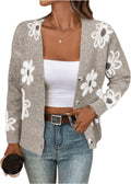 SHENHE Women's Floral Button Down Cardigan V Neck - Soft Knit