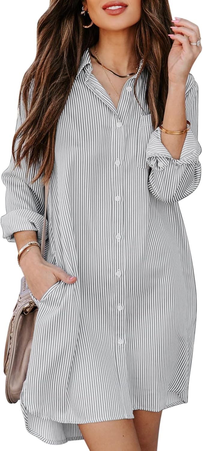 Womens Button Down Shirt Dresses with Pockets for Every Occasion