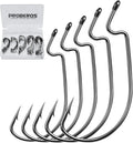 Fishing Hooks for Bass Fishing EWG Offset Worm Hooks - 100pcs Set