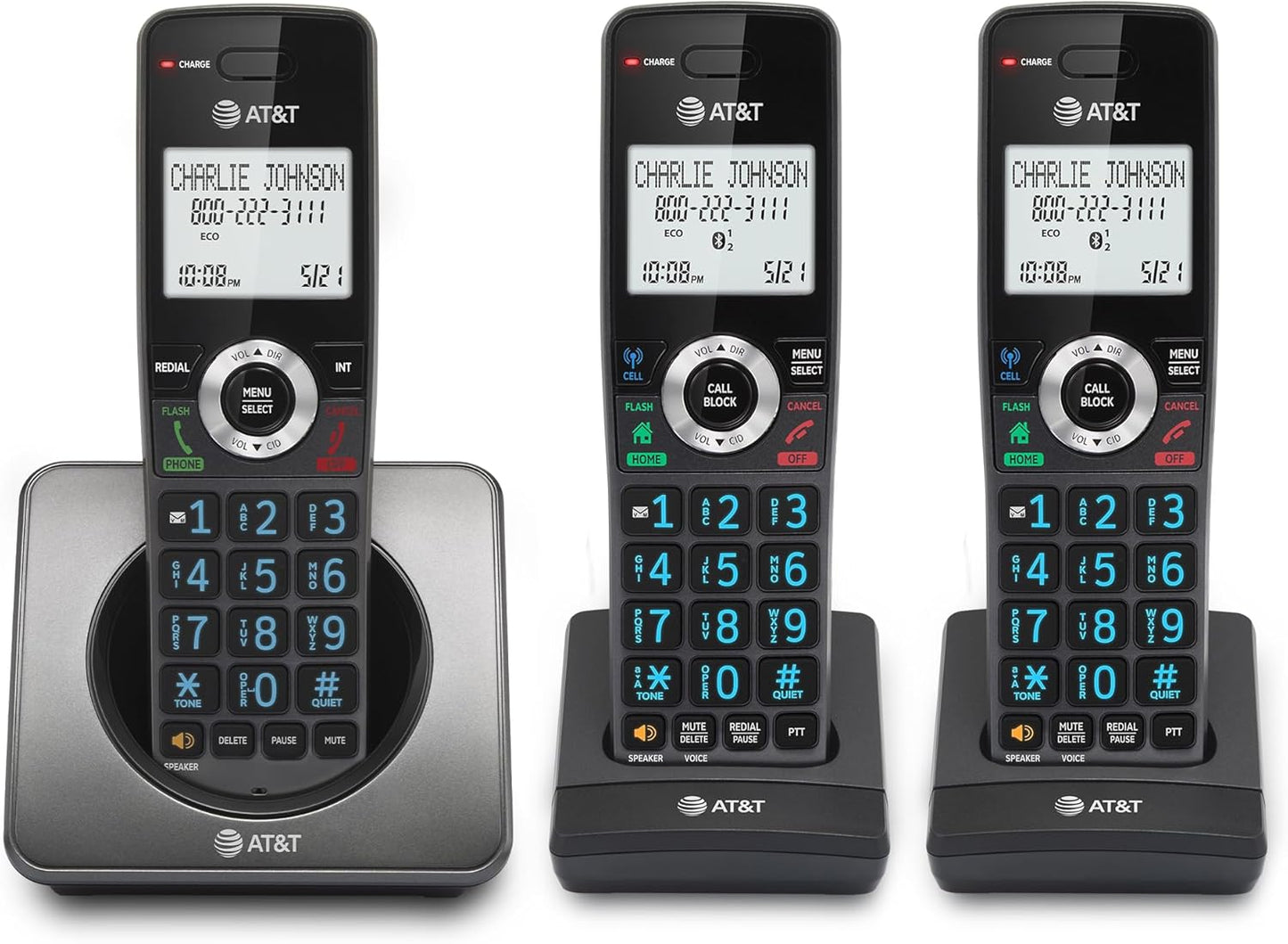 AT&T GL2101-3 Cordless Home Phone with Call Block & Speakerphone