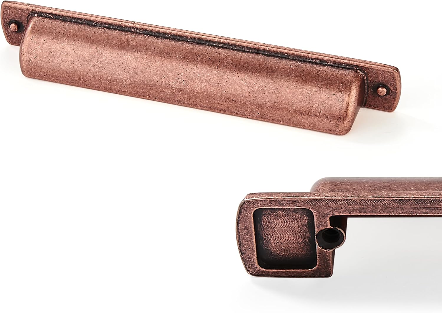 10 Pack Cup Pulls 5in Antique Copper Drawer Pulls for Cabinets