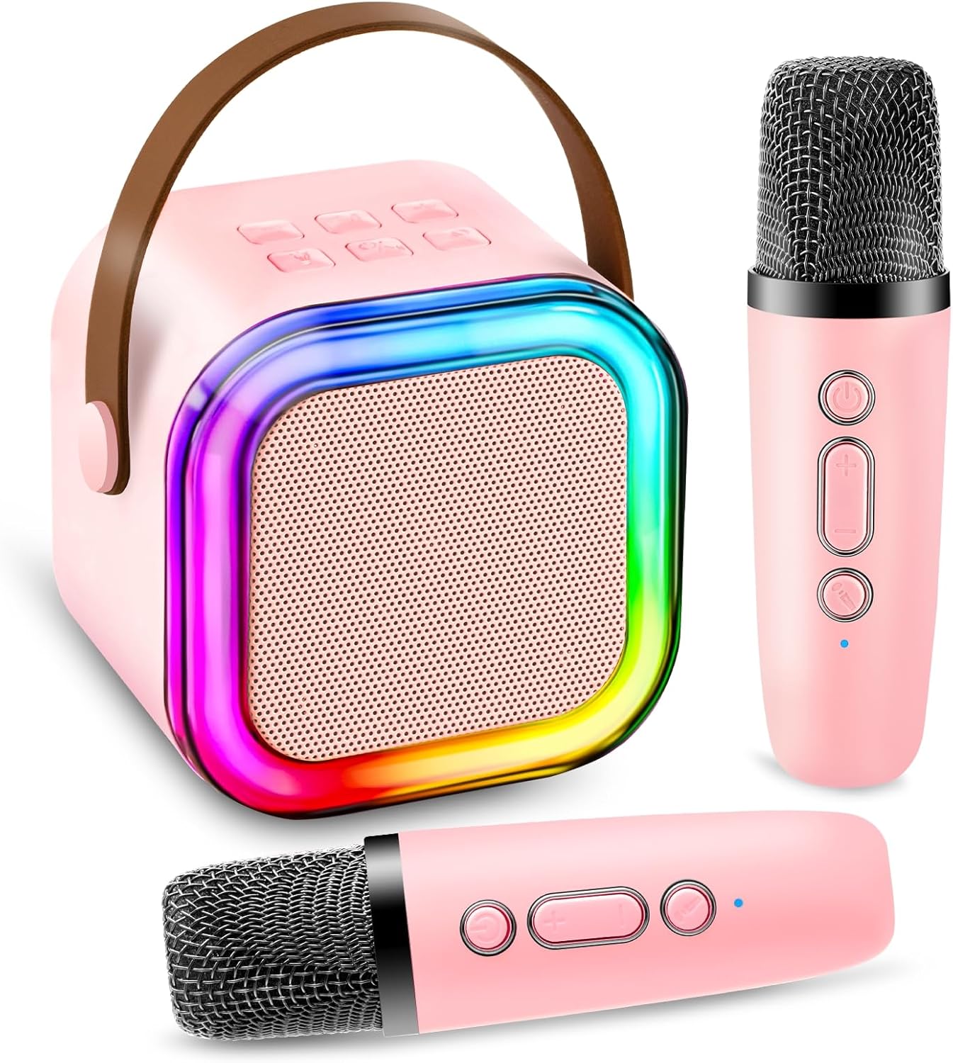 Portable Bluetooth Karaoke Machine: Dual Microphones, Party Fun!