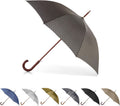 Totes Eco Auto Open Umbrella Wooden J Stick Handle - Windproof
