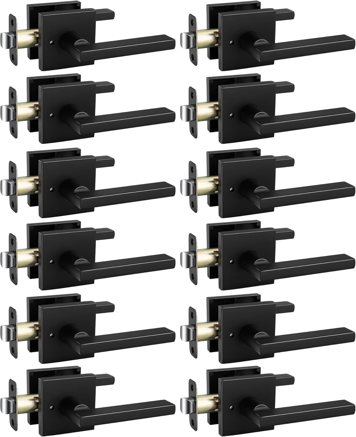 Black Interior Door Handles for Privacy - Heavy Duty Levers