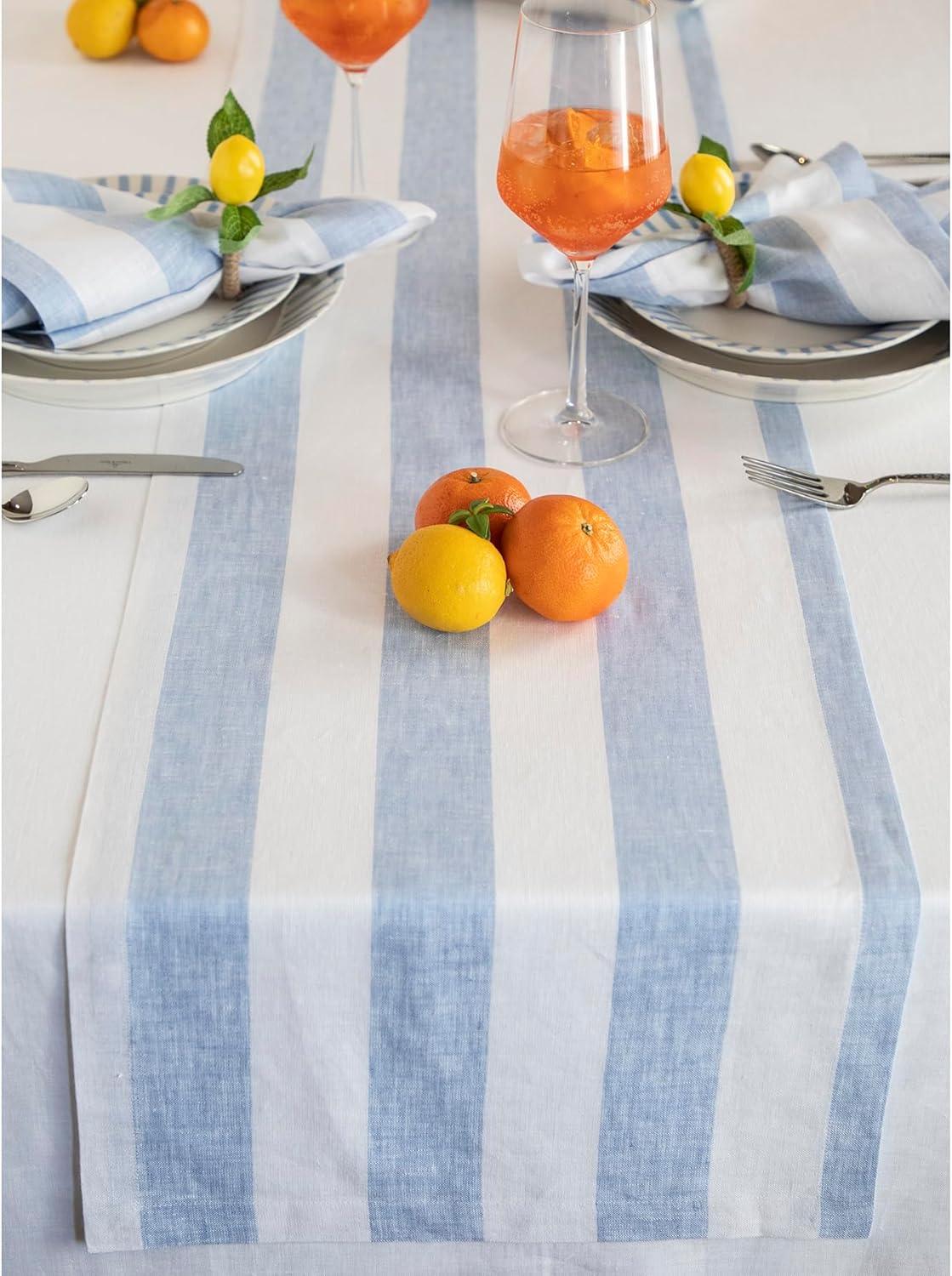 Solino Home Linen Table Runner 14 x 48 Inch for Stylish Decor