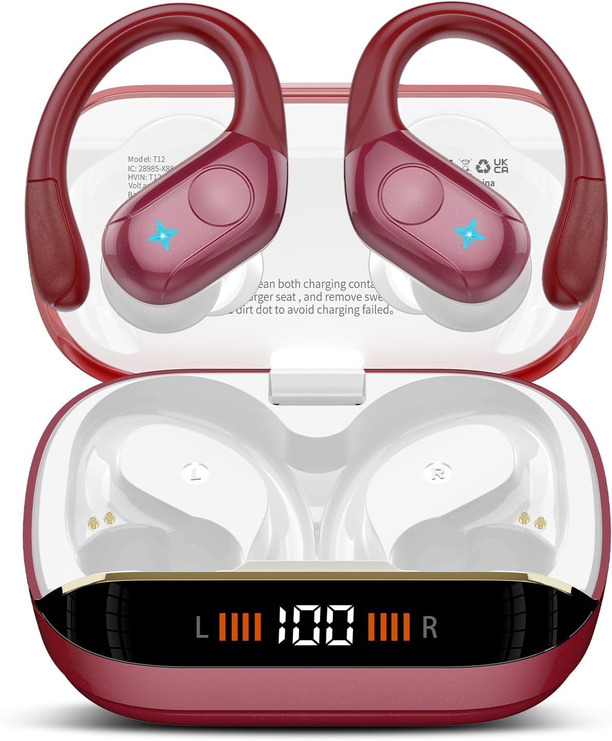 Qecnato Wireless Earbuds: 75H Playtime, Deep Bass, IP7 Waterproof