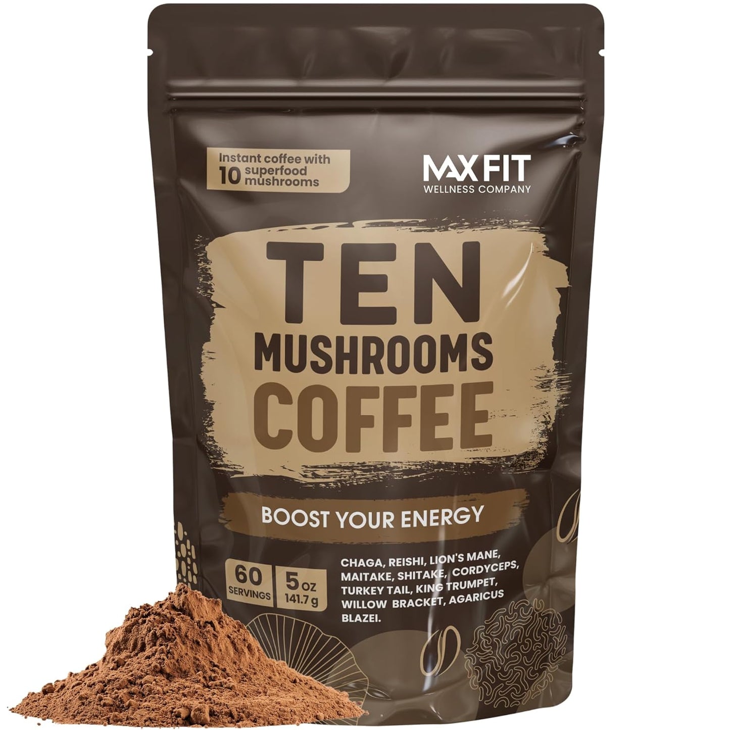 Organic Mushroom Coffee Blend - Focus & Gut Health Boost