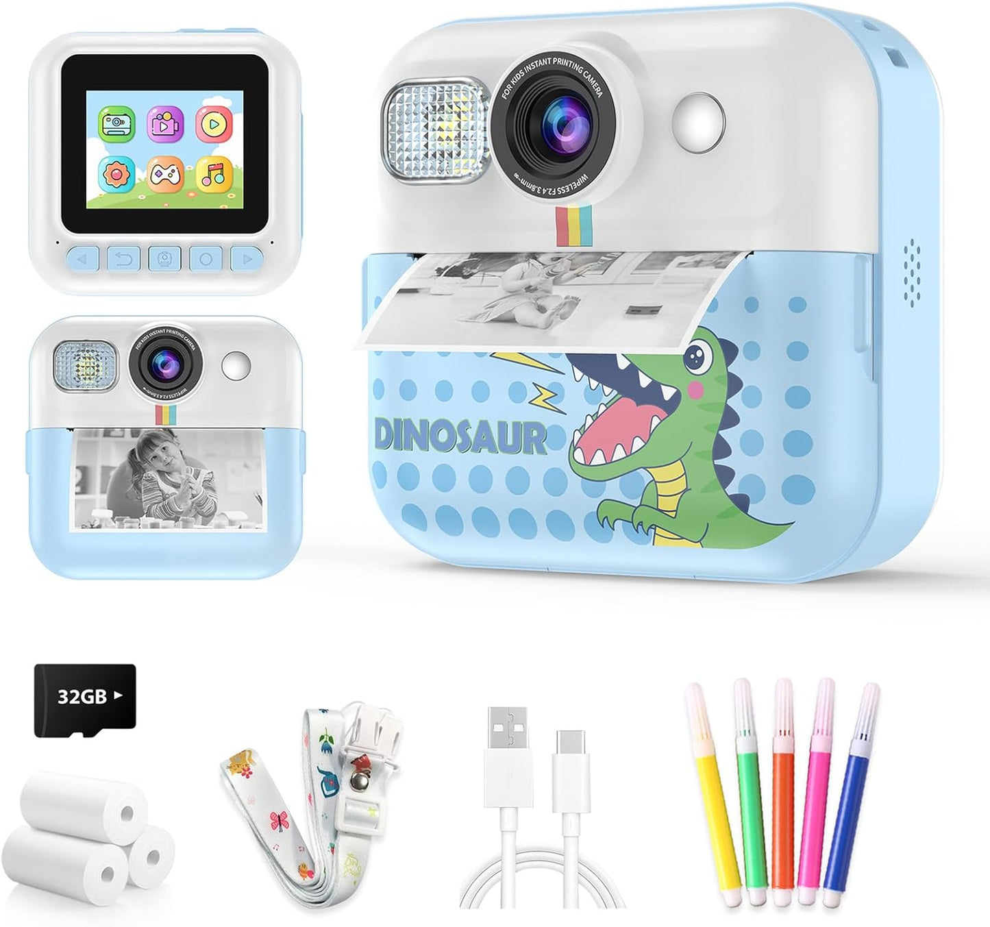 Instant Print Kids Camera for Christmas Fun!