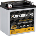 YTX14-BS 12V 12Ah Motorcycle Battery - Rechargeable AGM Replacement