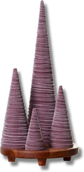 Your Heart's Content Mulberry Velvet Trees Set of 4 - Cozy Purple