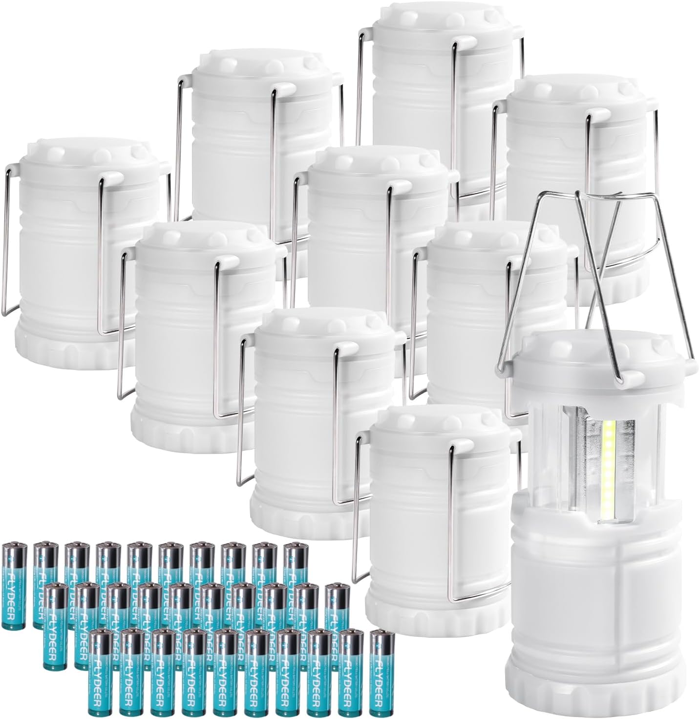 KUNHE LED Camping Lanterns - 10 Pack Glow-in-The-Dark Lights