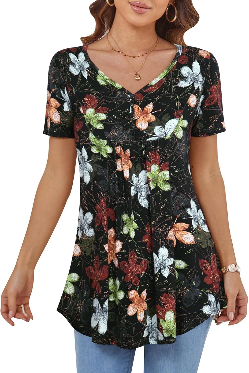 BAISHENGGT Women's Tunic Tops for Leggings - Casual Blouses