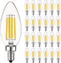 LUXRITE Vintage Candelabra LED Bulb 60W Equivalent - Energy Saving
