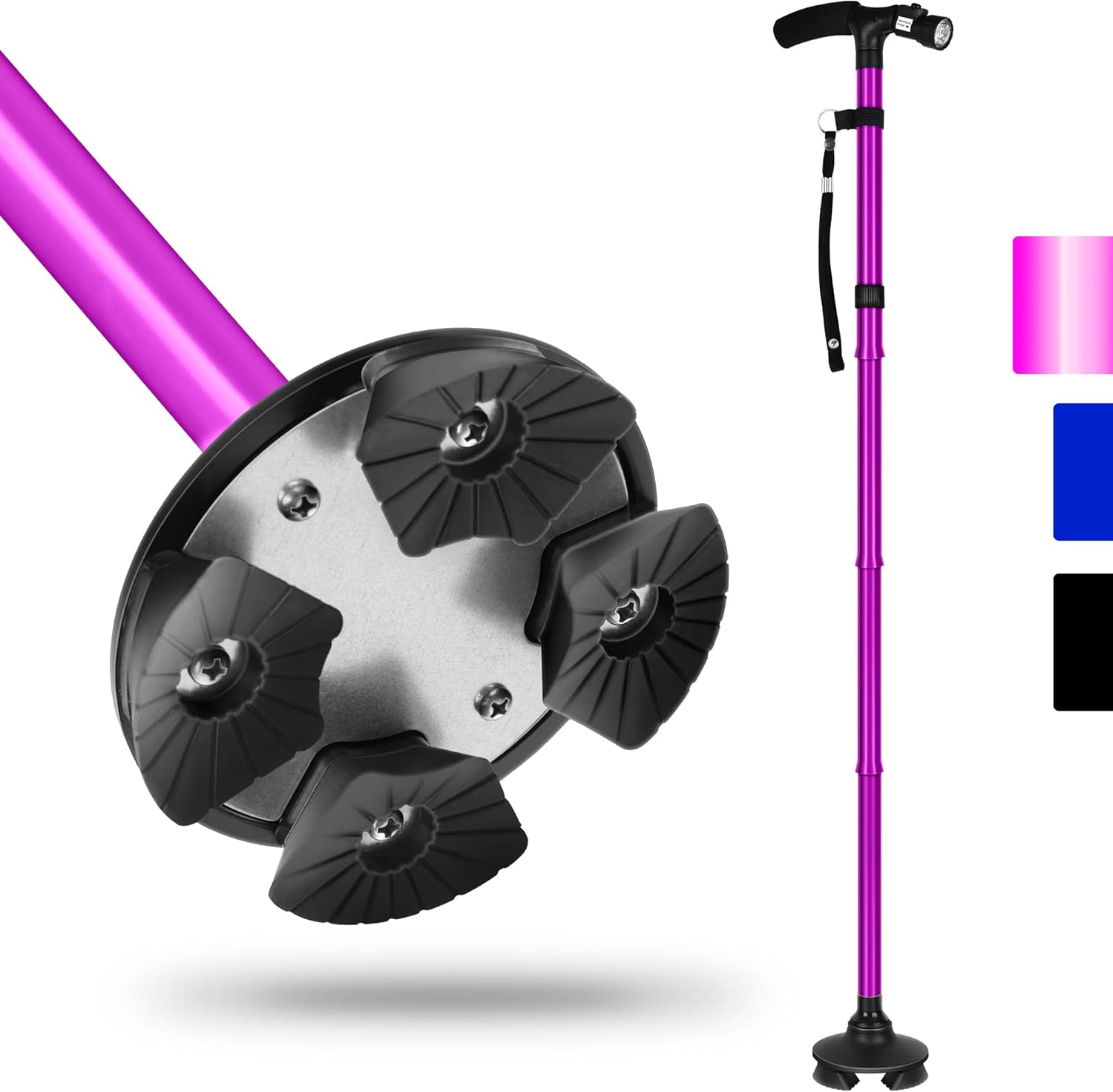 Lighted Folding Cane for Active Hikers