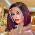 Bob Wig Human Hair 13x4 HD Lace Frontal Short Straight Bob Wig - Sleek