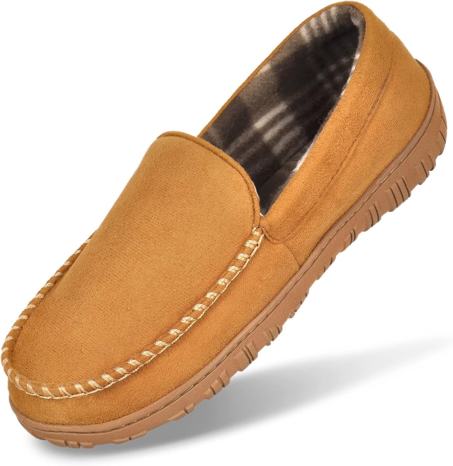 MIXIN Mens Moccasins Slippers with Cozy Memory Foam Comfort