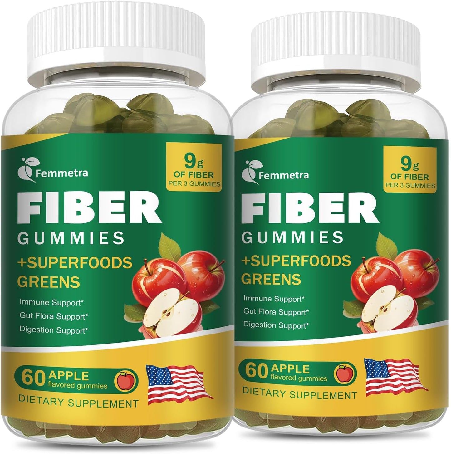 13-in-1 Prebiotic Fiber Gummies for Adults - Digestive Support