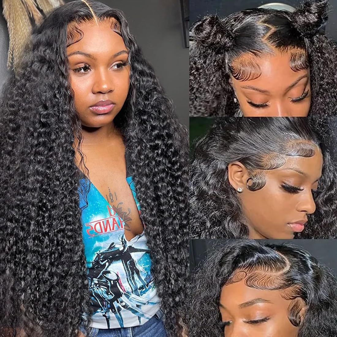 30 Inch Deep Wave Lace Front Wigs Human Hair for Women