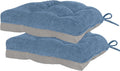 HARBOREST Chenille Tufted Dining Chair Cushions Set of 2 - Comfortable
