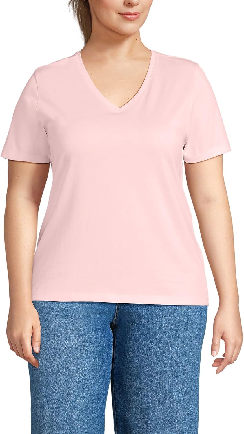 Relaxed Supima Cotton V-Neck T-Shirt for Women - Versatile Style
