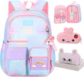 Rainbow Backpack For Girls Kids Medium School Backpack - Starry