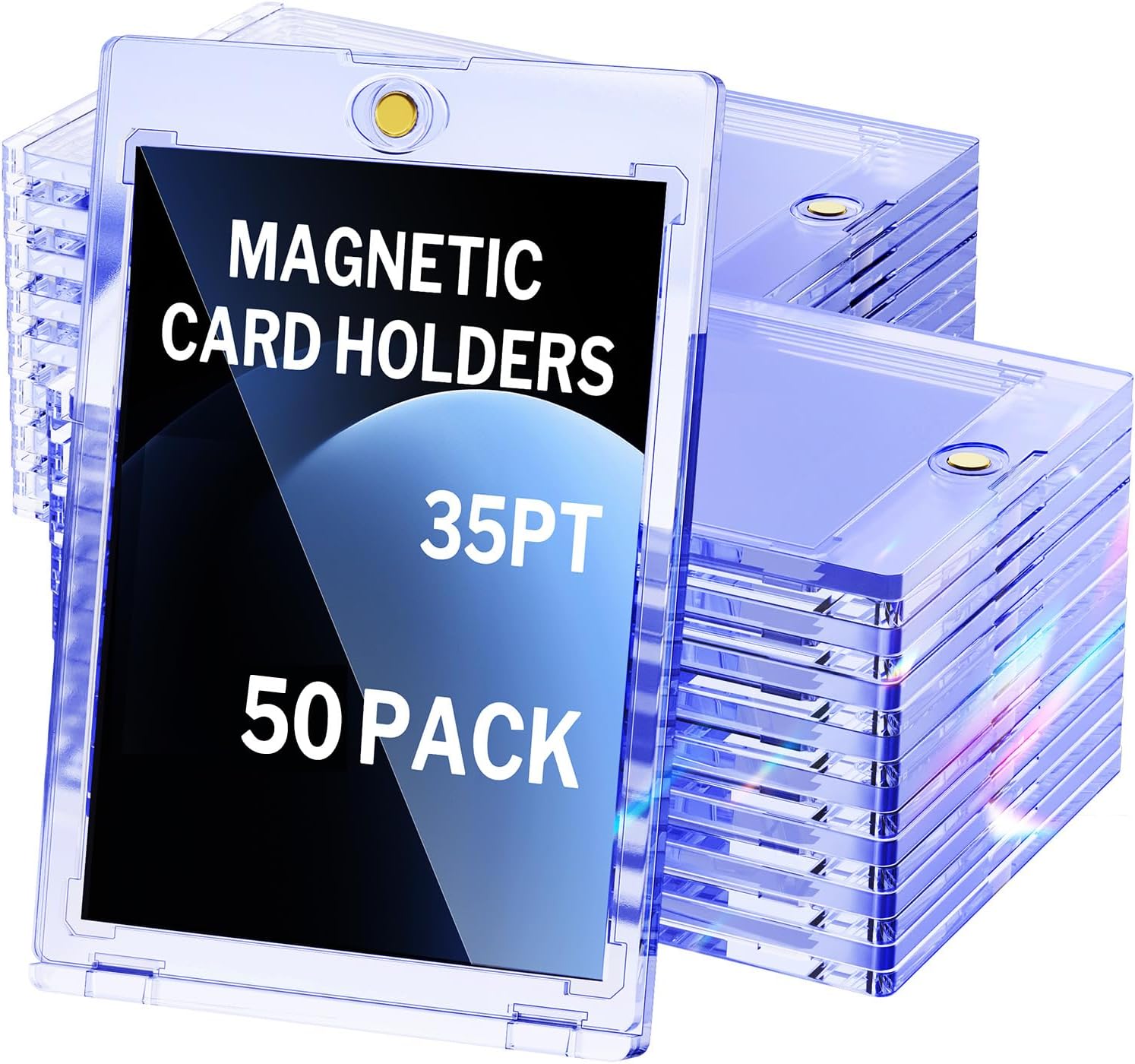 Magnetic Card Holder 50-Pack for Trading Cards and Collectibles