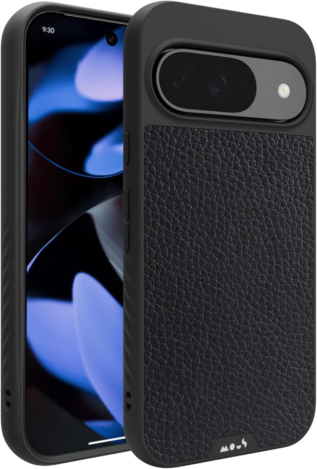 Mous Google Pixel 9 Case - Limitless 5.0 Black Leather Protection