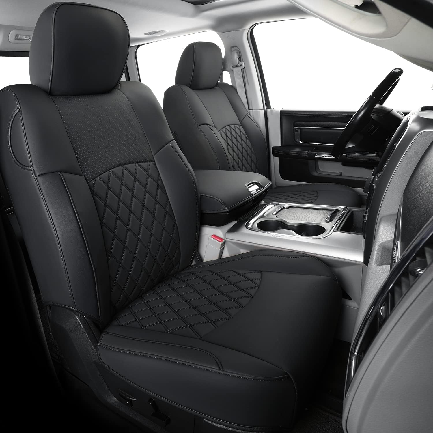 FEELiT Waterproof Seat Covers Full Set for Ram 1500 & 2500