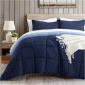 satisomnia King Size Comforter Set Navy Blue - Reversible All-Season