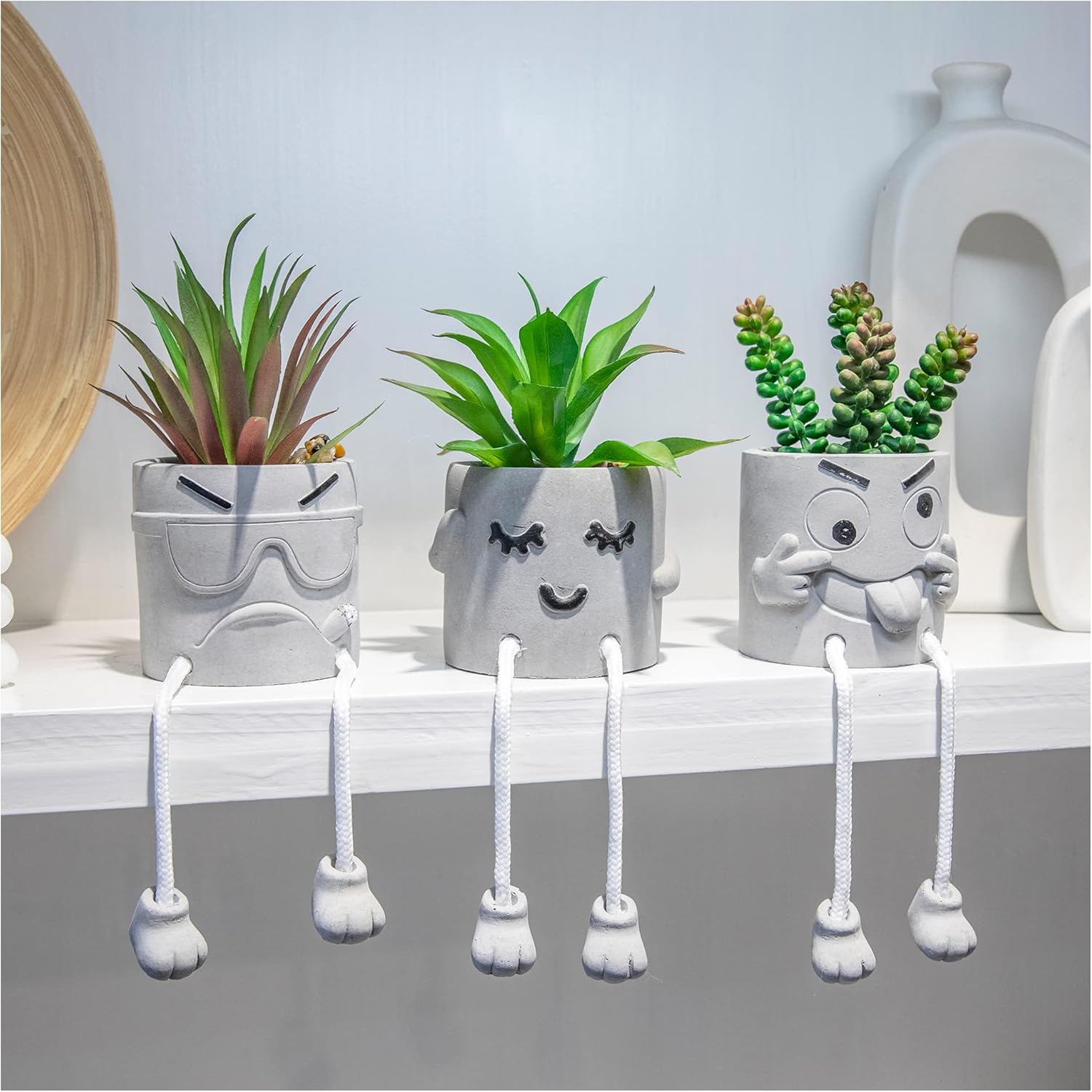 Cute Artificial Succulent Trio for Stylish Spaces