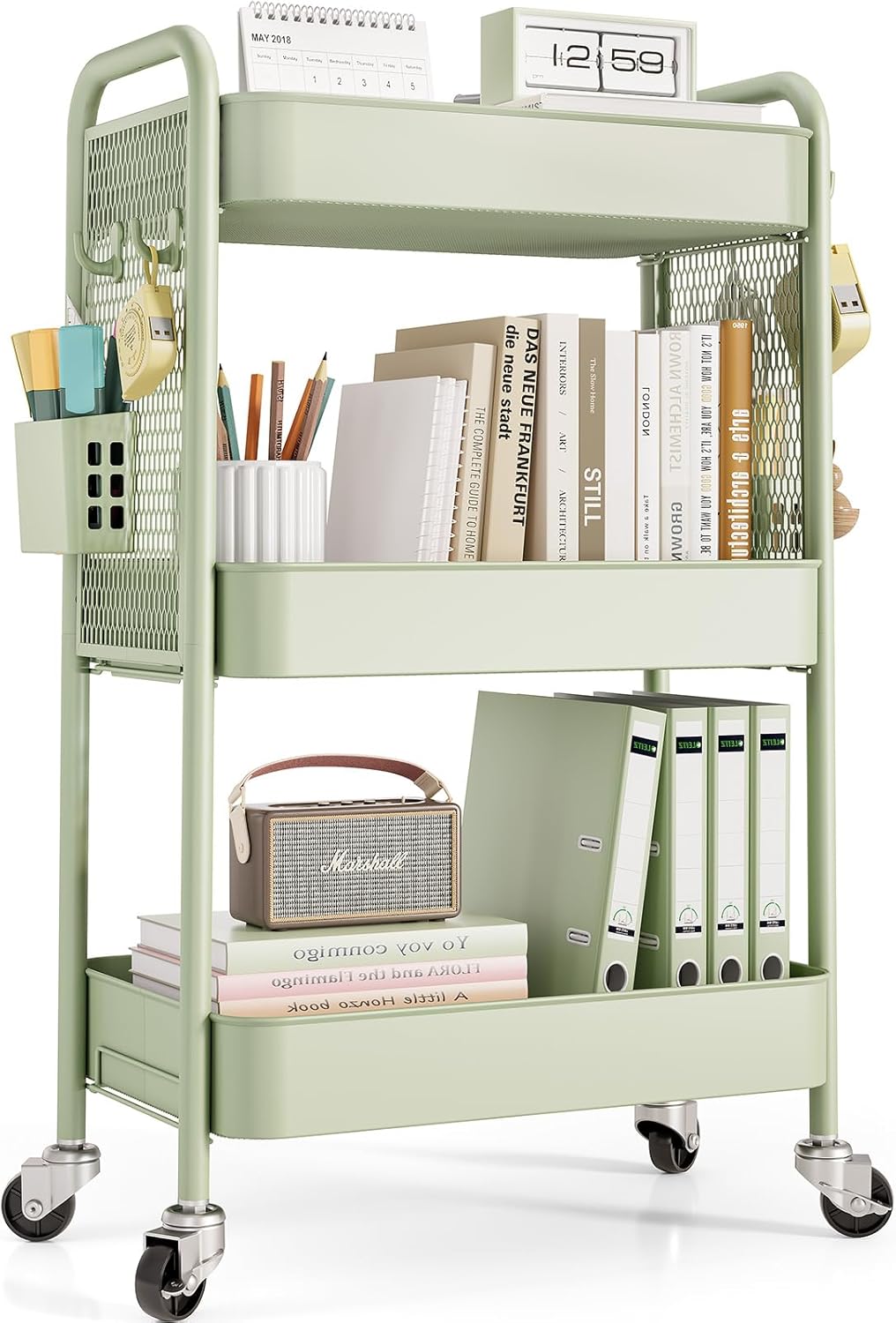TOOLF 3 Tier Rolling Cart Storage Organizer for Every Need