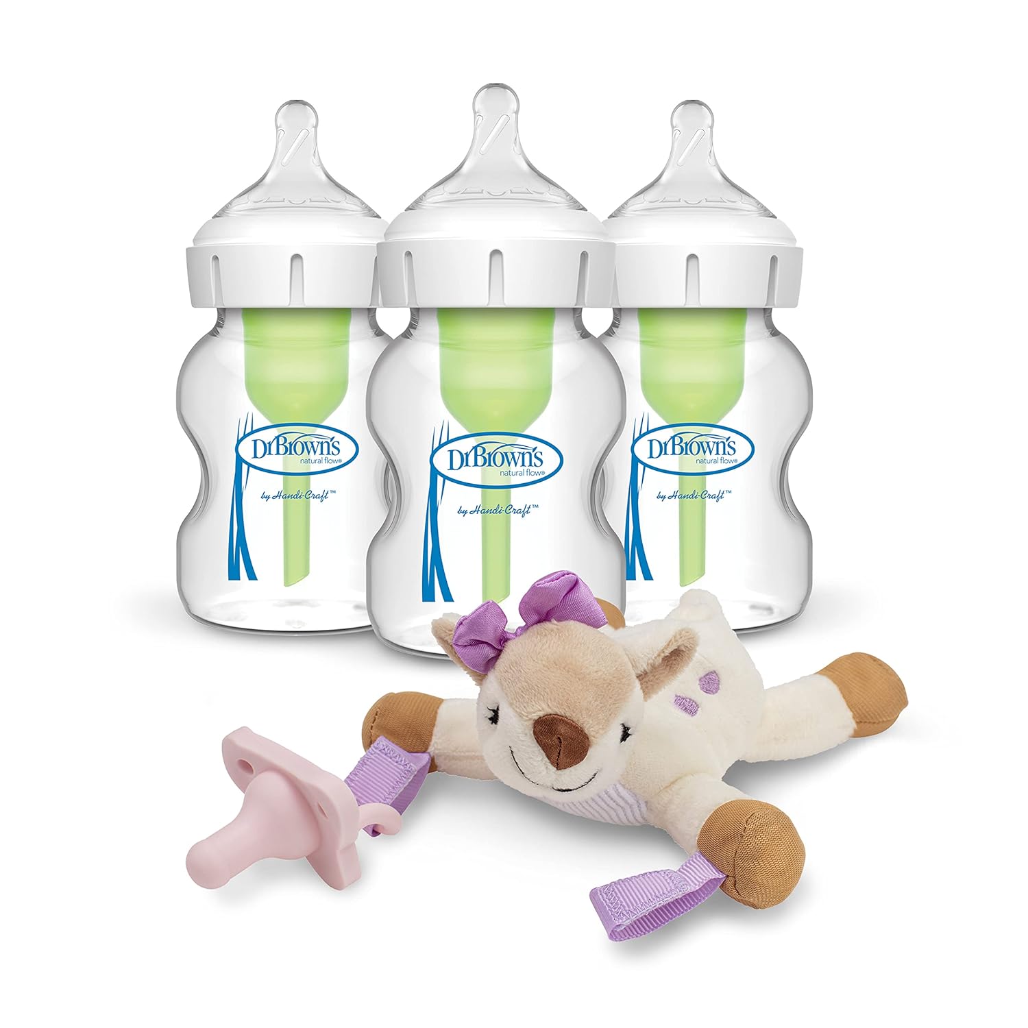 Dr. Browns Anti-Colic Wide-Neck Glass Baby Bottles 5 oz Pack