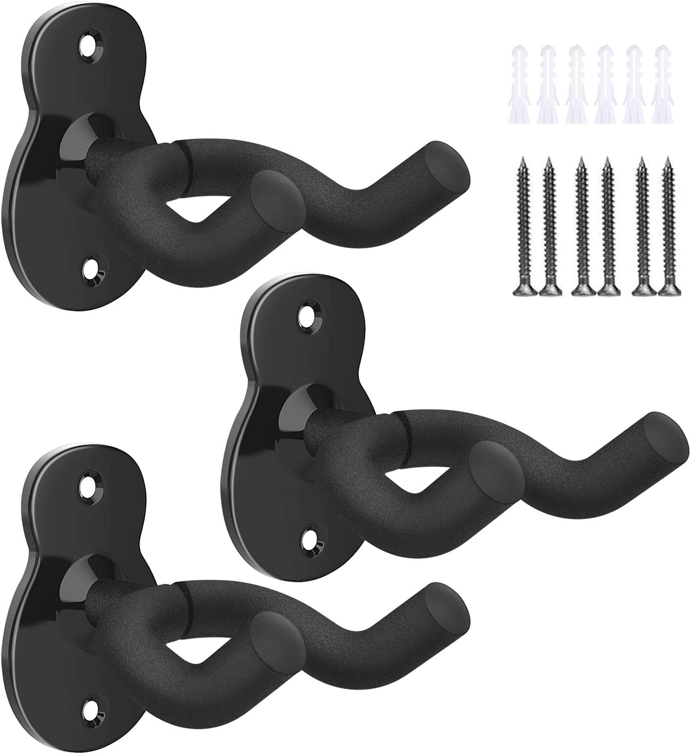 MoKo Guitar Wall Mount 3-Pack - Securely Display Your Guitars!