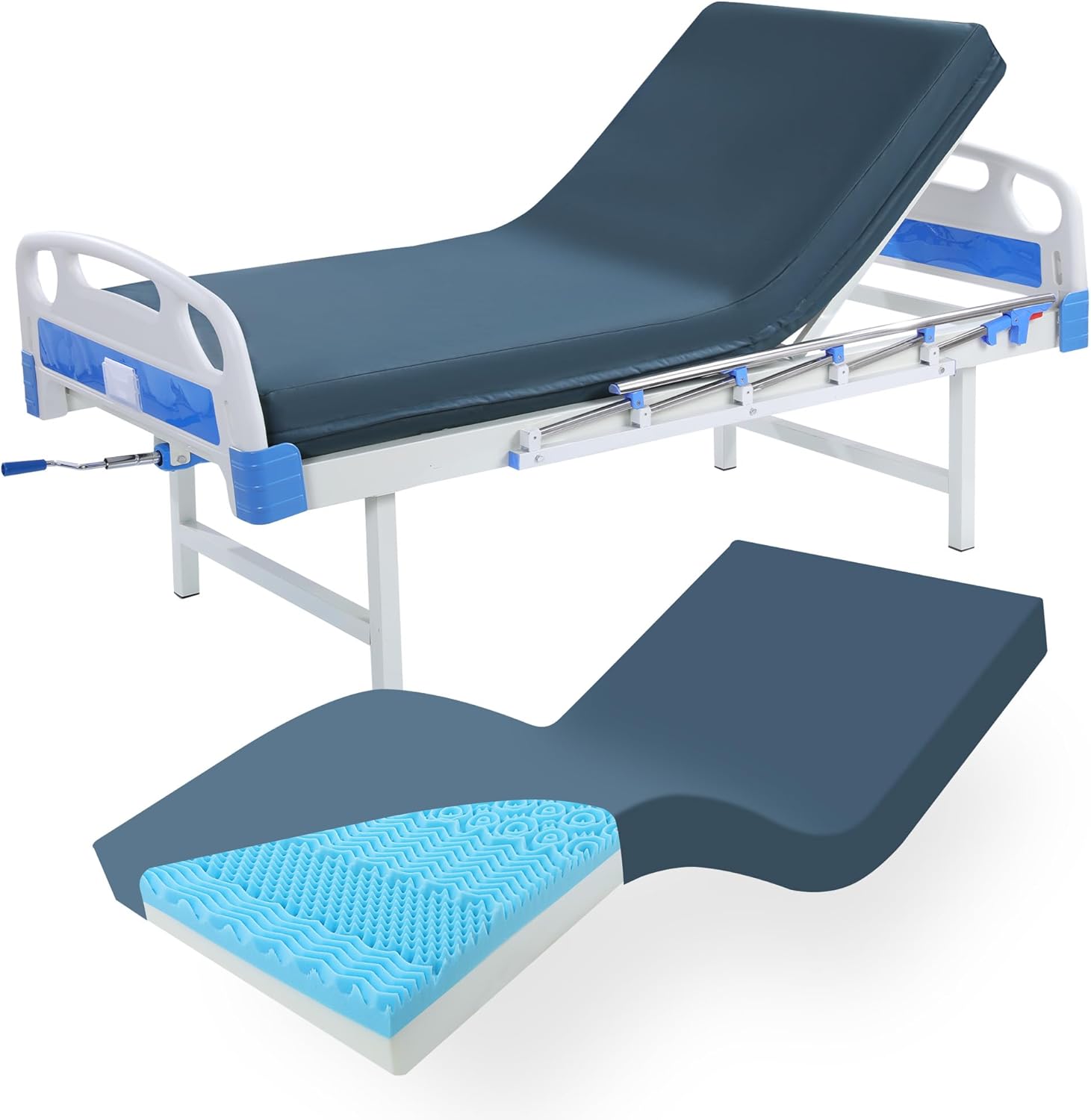 HOMBYS Extra Thick 5-Zone Memory Foam Hospital Bed Mattress