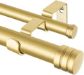 Double Curtain Rods for Windows 66 to 120 in - Heavy Duty Decorative