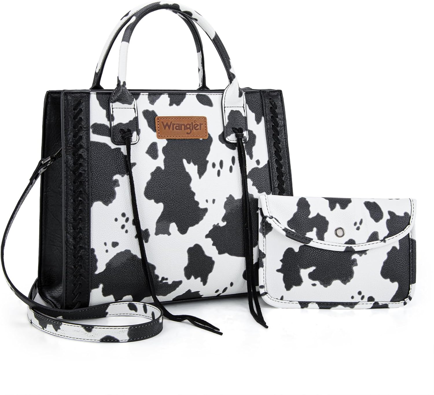 Wrangler Tote Bag for Women - Western Cowhide Purse Set