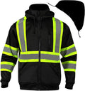 High Visibility Hoodie for Men Reflective ANSI Class 3 Safety