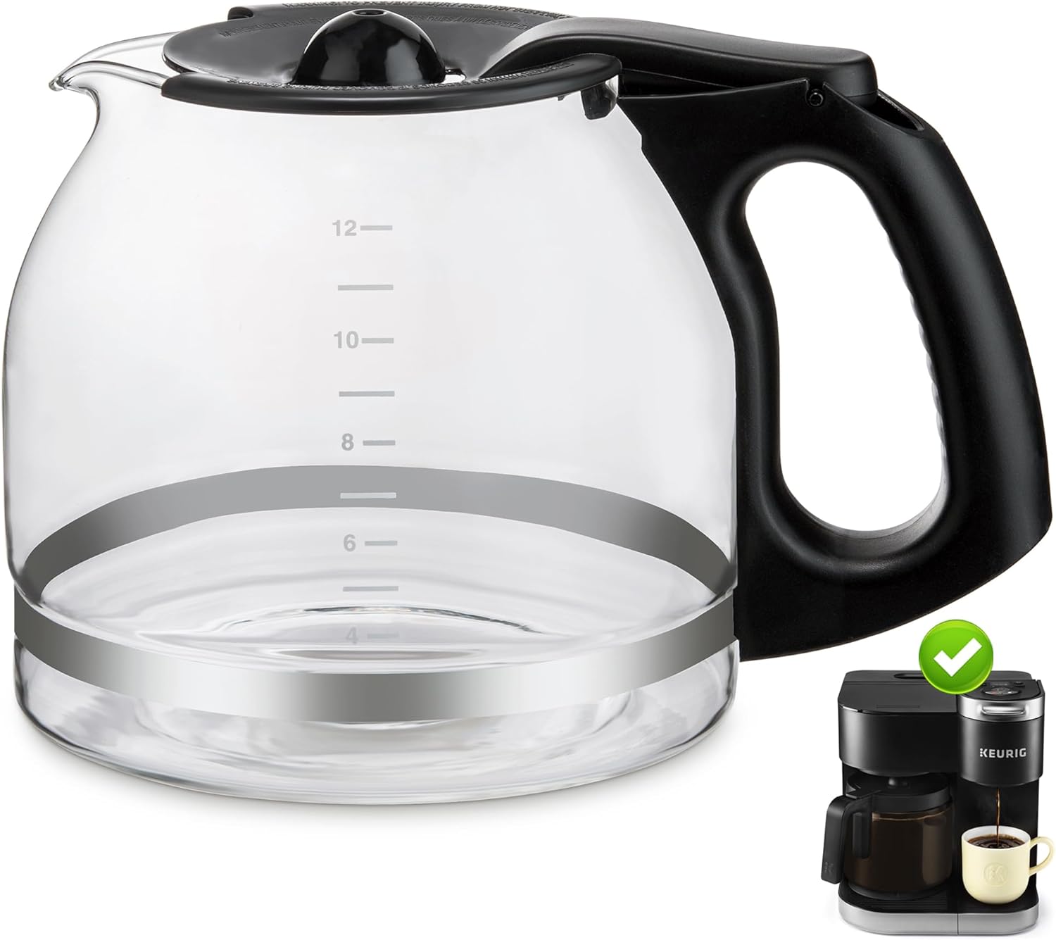 12-Cup Glass Carafe for Keurig K-Duo | Sendextra