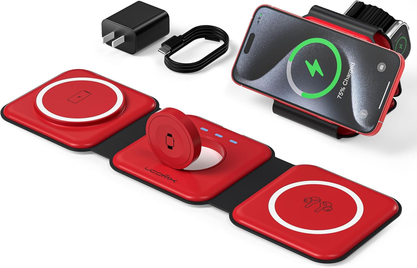 UCOMX 3 in 1 Wireless Charging Station for Multiple Devices